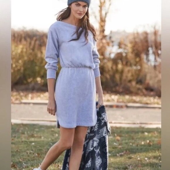 Daily Practice by Anthropologie Off-The-Shoulder Velvet Mini Dress Size L - Picture 1 of 6
